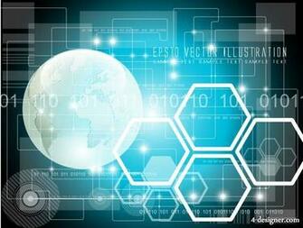 Blue Future Technology Ring Halo Informatization Digitization