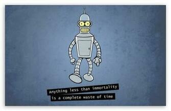 Futurama Bender Digital Wallpaper Black