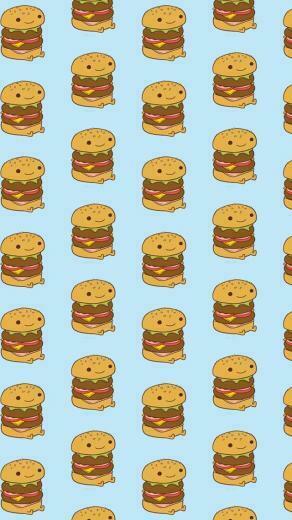 Cheeseburger Tap To See More Cute Food Cartoon Wallpaper