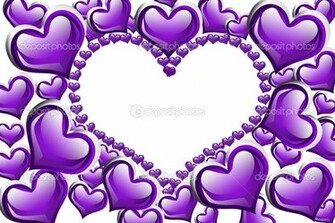 Purple Hearts Background