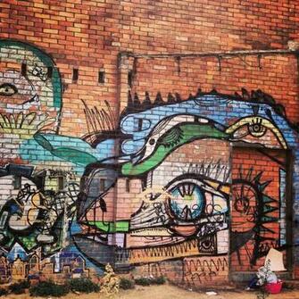 Brick Wall Graffiti Street Art Funny Pics
