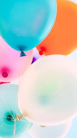 Balloons iPhone Wallpaper Top Background