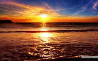 Most Beautiful Beach River And Mountains Sunset Desktop Wallpaper
