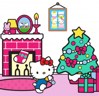 Get Ready For The Cozy Hello Kitty Christmas Wallpaper