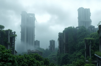 Destroyed City Background