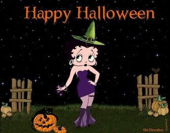Betty Boop Happy Halloween Wallpaper Background Theme Desktop