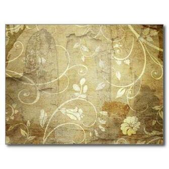 Vintage Floral Wallpaper Postcards