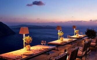 Cliffside Dinner Restaurant San Antonio Santorini Hotel