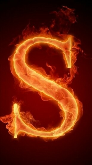Burning Letter S iPhone Plus And Wallpaper