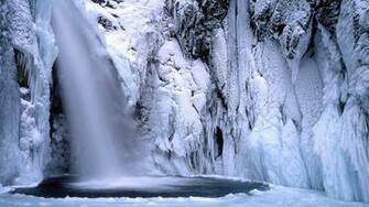 Japan Winter Waterfalls Wallpaper