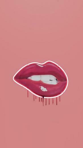 Wallpaper Lips Neon Lip Background HD