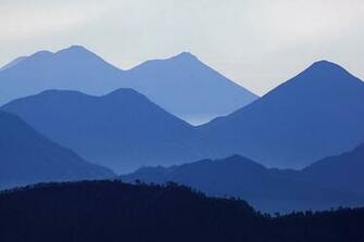 Blue Volcano Landscape Wallpaper