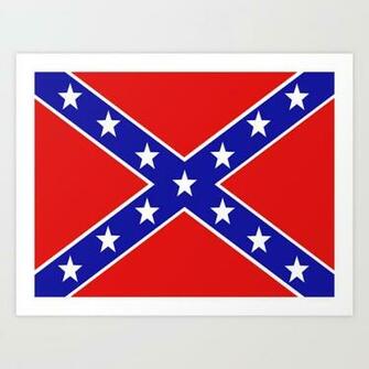Confederate Flag Art Print By Picsl8 Society6