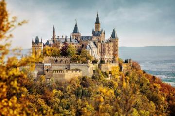 Architecture Building Castle Clouds Tower Trees Nature