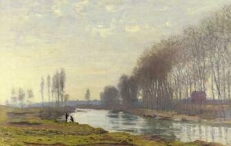 Wallpaper Landscape Picture Claude Monet Small Sleeve Of The