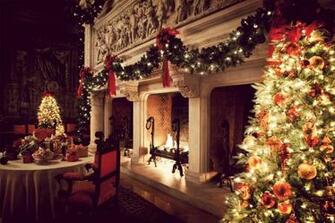 Archivoclinico Christmas Tree Fireplace Scene Image
