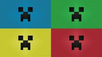 Primary Color Minecraft Desktop Creeper Wallpaper X Pixels