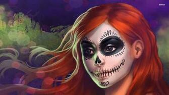 Sugar Skull Mask Artistic Wallpaper 1080p