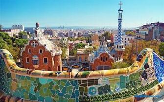 Barcelona Technology School Park Guell Beautiful City