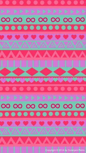 Aztec Background Cute Pattern Pink Tribal Wallpaper