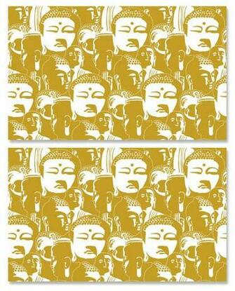 Gold Buddha Wallpaper Tiles Asian By Design Your