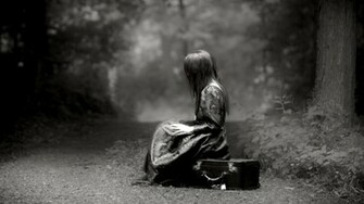 Women Girl Black White Wallpaper