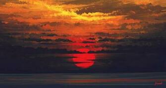 Sunset Art Painting Wallpaper