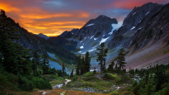 Mountains Nature Forest Wallpaper HD