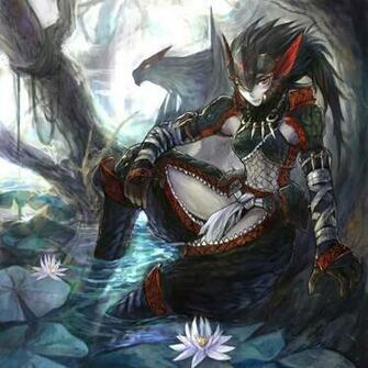 Nargacuga Hunter Monster Art