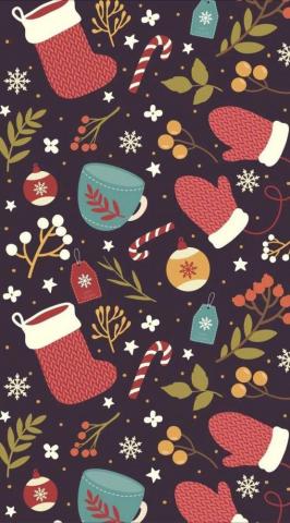 Merry Preppy Christmas iPhone Wallpaper
