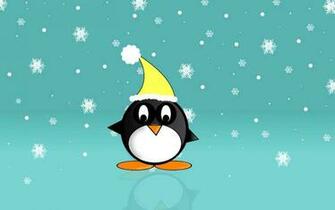 Cute Christmas Penguin HD Wallpaper From