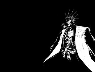 Bleach Zaraki Wallpaper Kenpachi Grayscale
