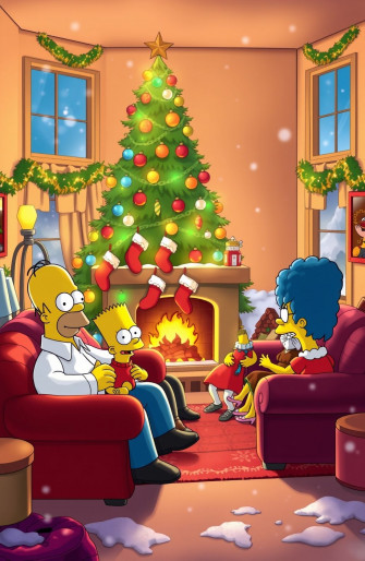 Simpsons Christmas Wallpaper