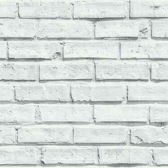 Arthouse Vip White Brick Wall Photographic Stone Effect Wallpaper