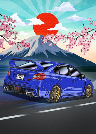 Wrx Jdm Street Racing Car Poster By Guyvit Displate In