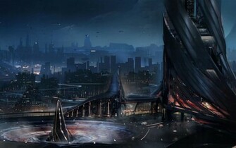 Cityscapes Futuristic Artwork Cities Wallpaper