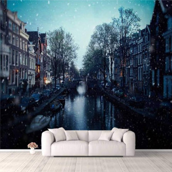Amazon Wallpaper Winter Snow Christmas Lights In Amsterdam