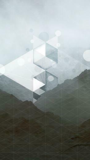 Grid Mountain Background iPhone Wallpaper