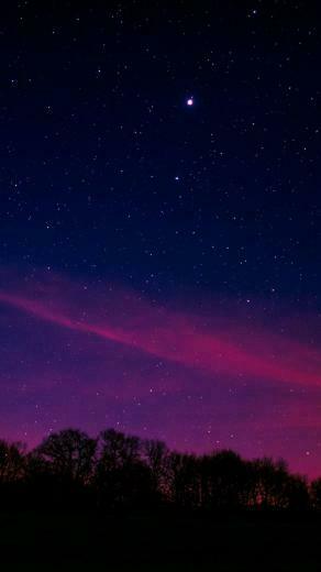 Wallpaper Blue Pink Sky Starry Night Nature
