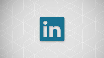 Linkedin Logo With Geometric Design Background Wallpaper