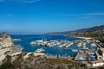 Italy Coast Marinas Sailing Yacht Sky Tropea Cities Wallpaper