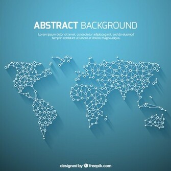 World Map Background In Abstract Style Vector