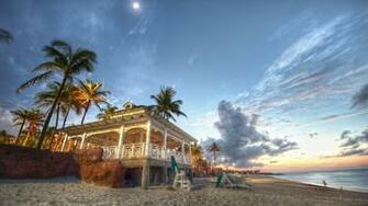Nassau Bahamas Beach House HD Wallpaper Nature