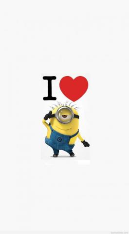 I Love Minions Cartoon Mobile Wallpaper Data Minion