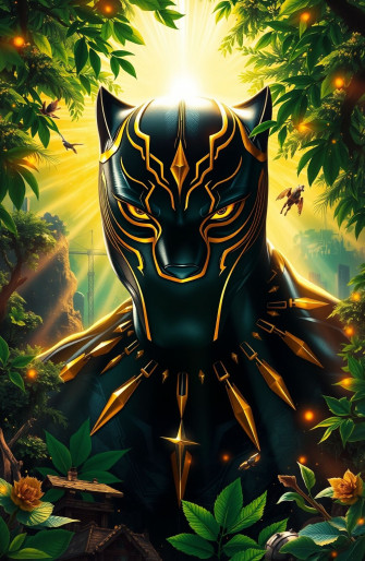 Black Panther Gold Wallpaper
