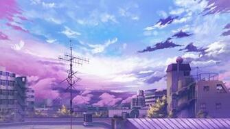 Clouds Scenic Anime Sky Wallpaper
