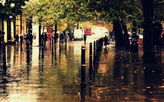 Wet City Street Wallpaper And Image Pictures Photos