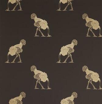 Ostrich Beware The Moon Skulls Wallpaper Made In England