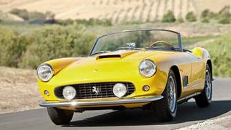 Old Model Ferrari Convertible Yellow Car Wallpaper Stream