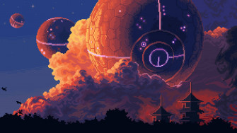 Ufos In The Sky Aesthetic Pixel Art Wallpaper